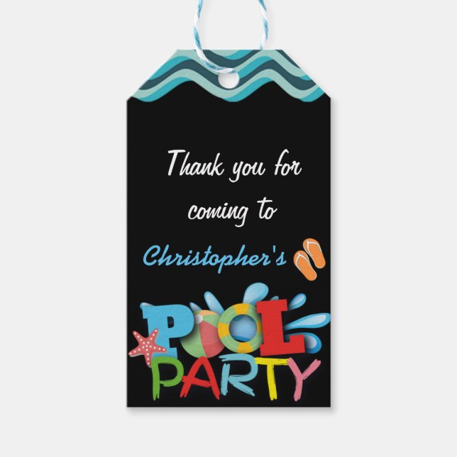 Etiqueta de regalo de agradecimiento de grupo (Anverso)