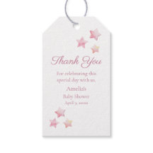 Etiqueta de regalo de agradecimiento para baby sho