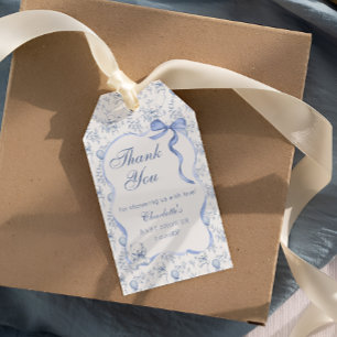 Etiqueta de regalo de agradecimiento para baby sho