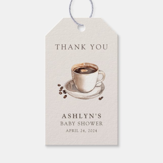 Etiqueta de regalo de agradecimiento para Baby Sho (Anverso)