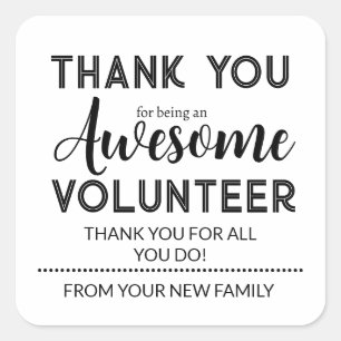 Etiqueta de regalo de agradecimiento para voluntar