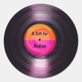Etiqueta de regalo de álbum retro