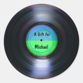 Etiqueta de regalo de álbum retro