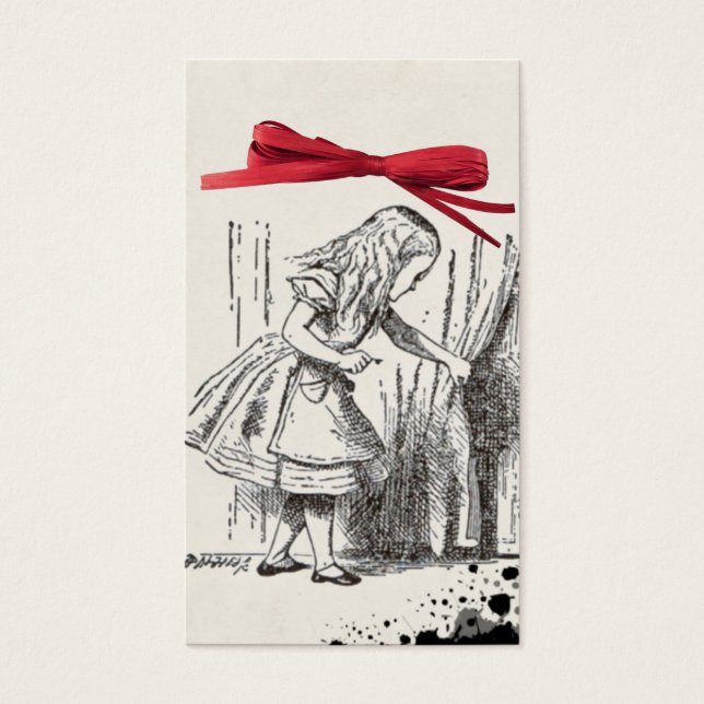 etiqueta de regalo de alice wonderland (Frente)