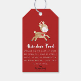Etiqueta de regalo de alimentos para renos