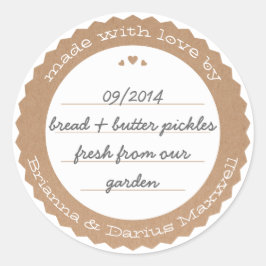 Etiqueta de regalo de alimentos Pegatina Círculo K