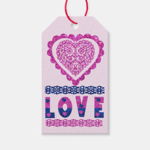 Etiqueta de regalo de amor