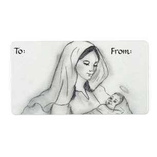 Etiqueta de regalo de amor de la madre