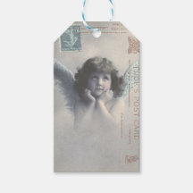 Etiqueta de regalo de Angel navidades