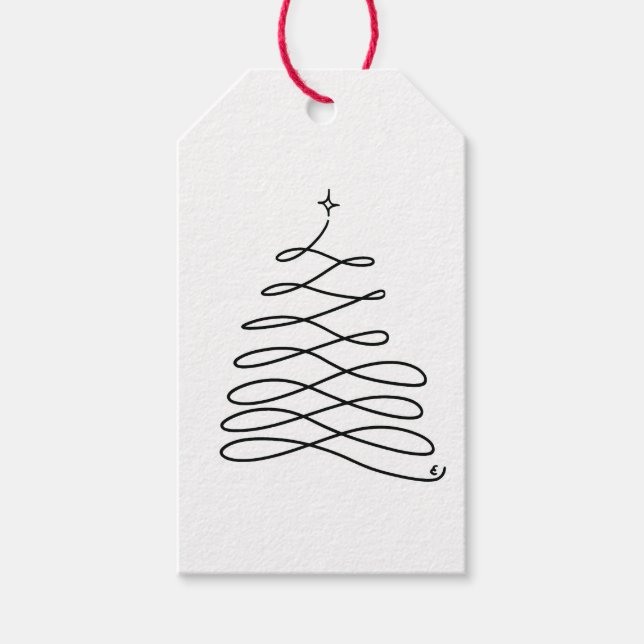 Etiqueta de regalo de árbol (Anverso)