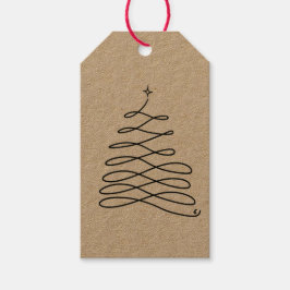 Etiqueta de regalo de árbol