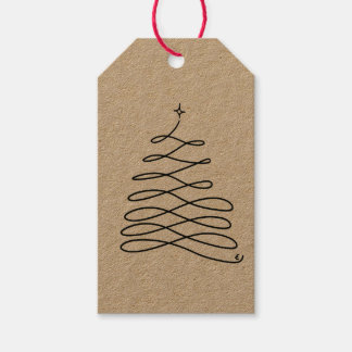 Etiqueta de regalo de árbol
