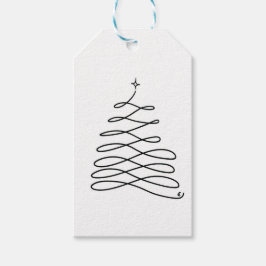 Etiqueta de regalo de árbol