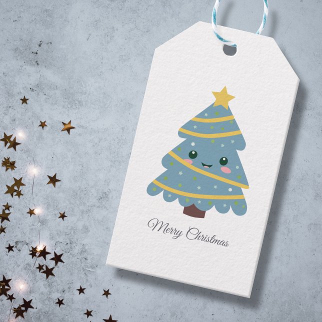 Etiqueta de regalo de árbol de Navidad (Cute Christmas Tree Gift Tag)