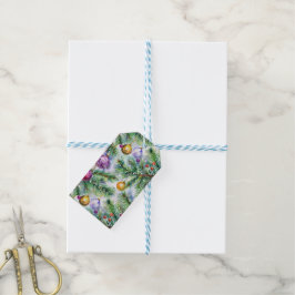Etiqueta de regalo de árbol de Navidad de vacacion
