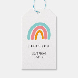 Etiqueta de regalo de arco iris
