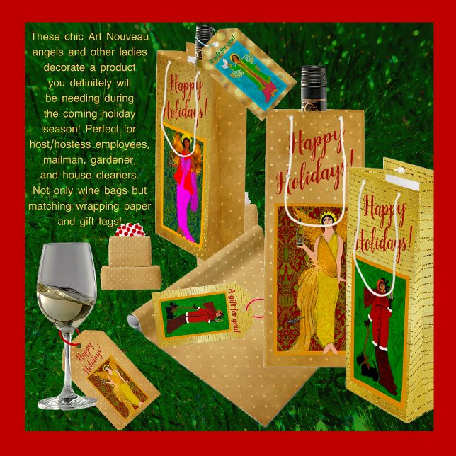 Etiqueta de regalo de Art Nouveau William Morris (Subido por el creador)