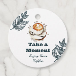 Etiqueta de regalo de arte de café con leche para