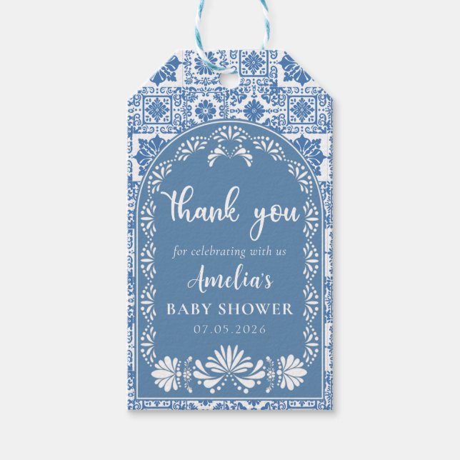 Etiqueta de regalo de Baby Shower de Cielito Lindo (Anverso)