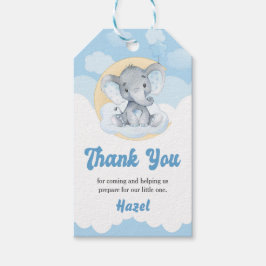 Etiqueta de regalo de Baby Shower de Elephant Boy