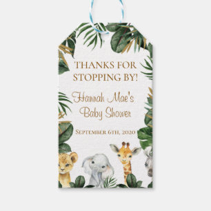 Etiqueta de regalo de Baby Shower de Safari