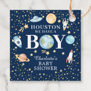 Etiqueta de regalo de Baby Shower Favor del espaci