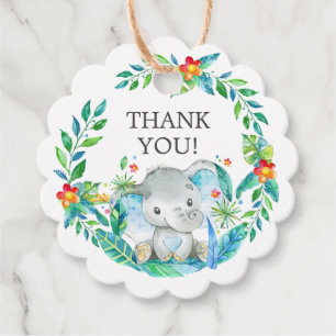 Etiqueta de regalo de Baby Shower Favorito de Elef