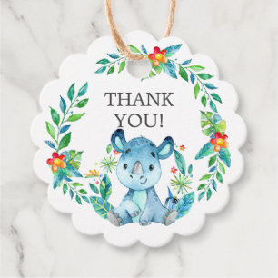 Etiqueta de regalo de Baby Shower Favorito de rino