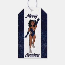 Etiqueta de regalo de bailarín personalizada Índig
