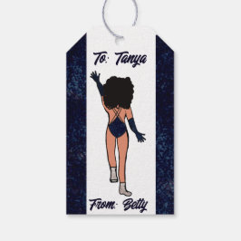 Etiqueta de regalo de bailarín personalizada Índig