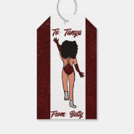 Etiqueta de regalo de bailarín personalizada Merlo