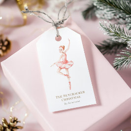 Etiqueta de regalo de bailarina de Navidad El Casc