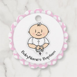 Etiqueta de regalo de bautismo lindo - niño Person