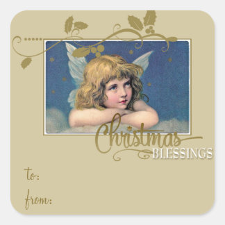 Etiqueta de regalo de bendiciones de ángel de Navi