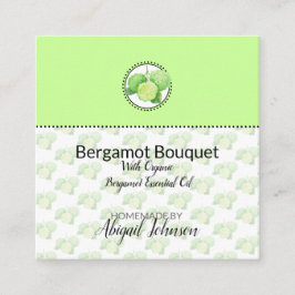 Etiqueta de Regalo de Bergamota Cítricos para Baño