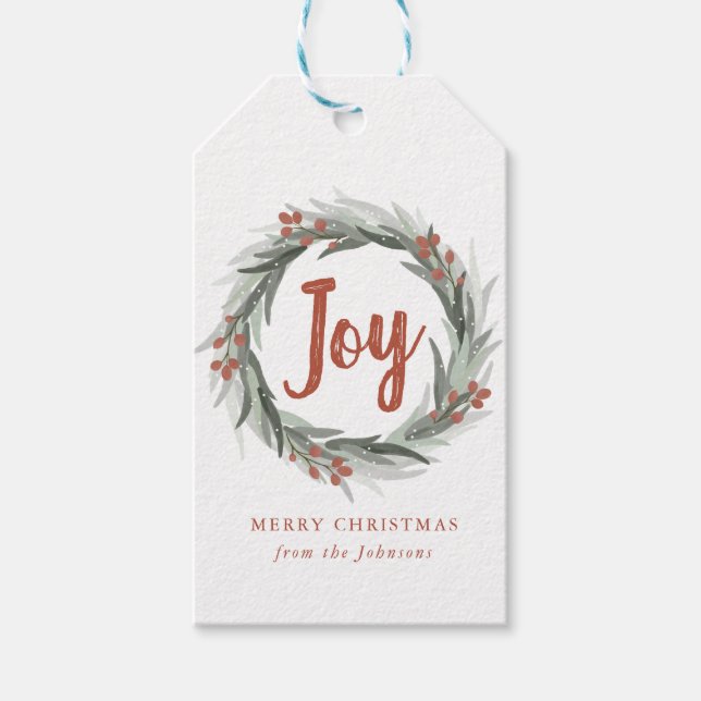 Etiqueta de regalo de Berries congeladas (Anverso)