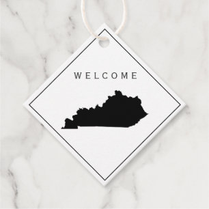 Etiqueta de regalo de bienvenida a Kentucky para f