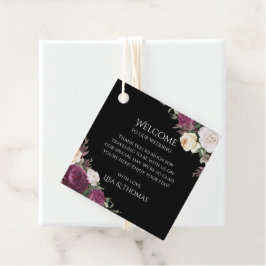 Etiqueta de Regalo de Bienvenida de Bodas con Peon