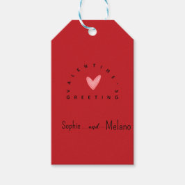 Etiqueta de regalo de bienvenida del El día de San