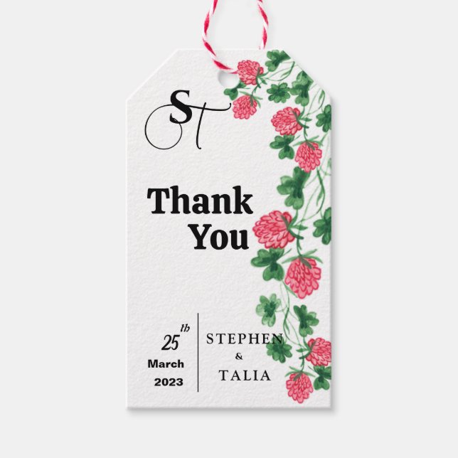 Etiqueta de regalo de boda (Anverso)