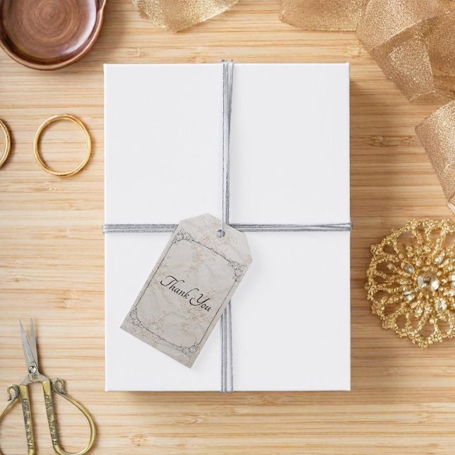 Etiqueta de regalo de Boda de encaje bordado (Subido por el creador)