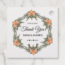 Etiqueta de regalo de boda de foil – Amor y Luz co