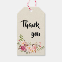 Etiqueta de regalo de boda de jardín silvestre