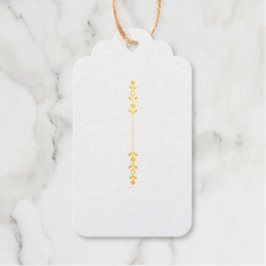 Etiqueta de Regalo de Boda de Lujo Negro y Dorado