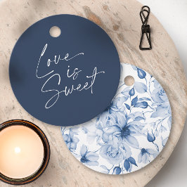 Etiqueta de regalo de boda 'El amor es dulce'