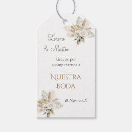 etiqueta de regalo de boda en español