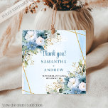 Etiqueta de regalo de boda moderna en azul polvori<br><div class="desc">✅ Para buscar artículos coincidentes,  busque 210W en mis colecciones ✅</div>