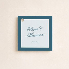 Etiqueta de regalo de boda Something Blue Coastal