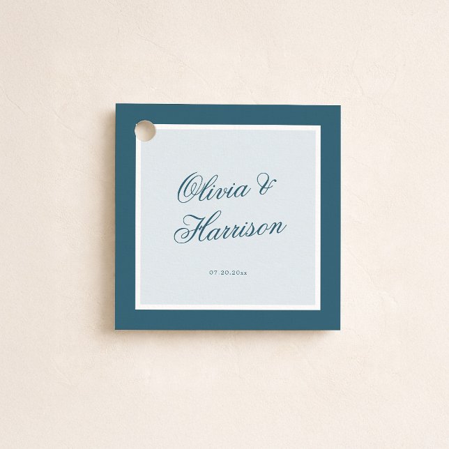 Etiqueta de regalo de boda Something Blue Coastal  (Subido por el creador)