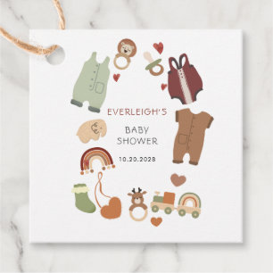 Etiqueta de regalo de Boho Boy Baby Shower